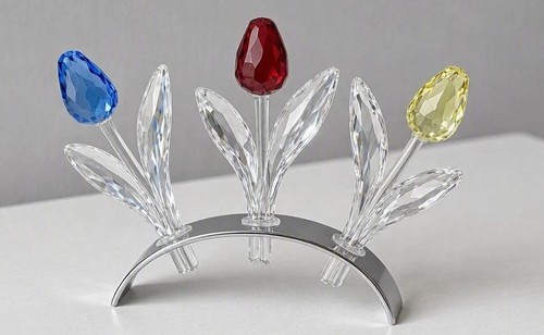 Swarovski crystal tulip set - crystal,