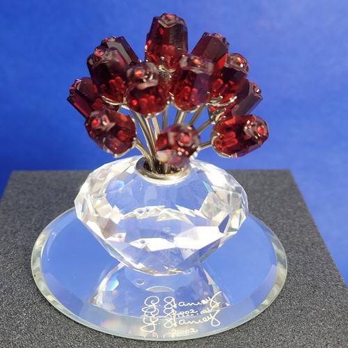 Swarovski crystal vase red - swarovski,