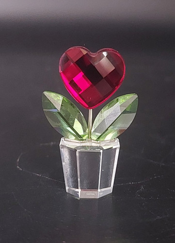Swarovski crystal heart flower - swarovski,