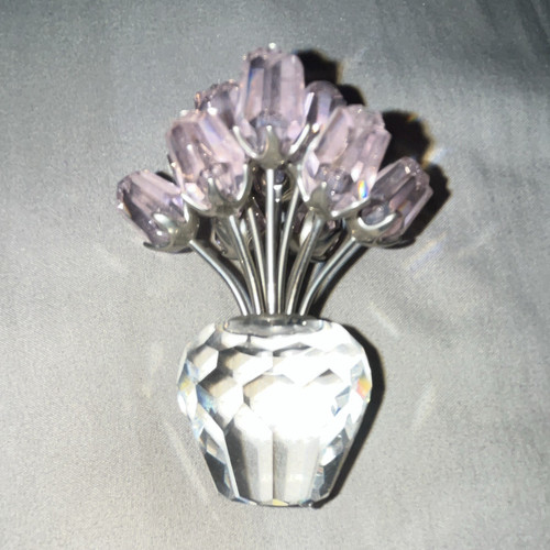 Swarovski crystal dozen - crystal, pink