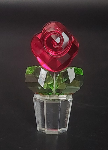 Swarovski crystal rose flower - crystal,