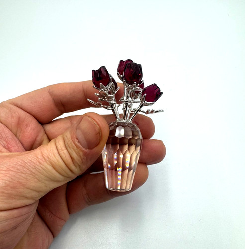 Swarovski crystal red rose - swarovski,