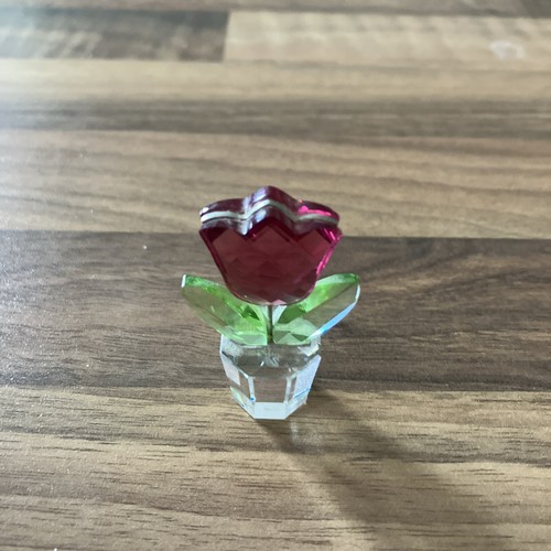 Swarovski red tulip flower - swarovski, in