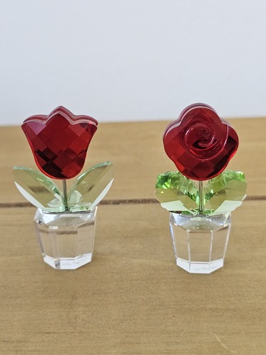 Swarovski crystal rose and - rose,