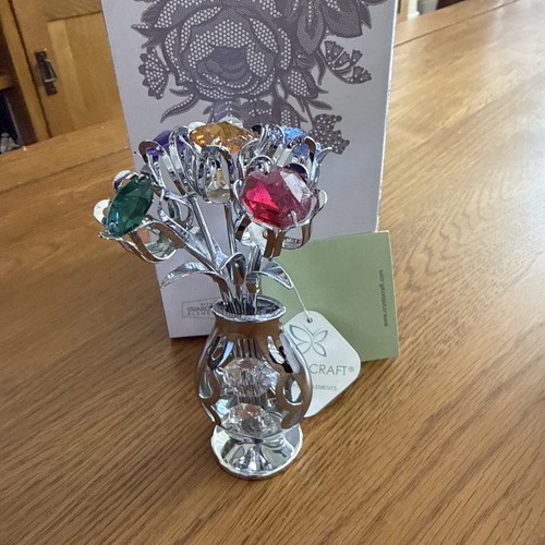 Crystocraft vase flowers - vase, of